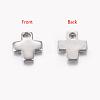 Tarnish Resistant 201 Stainless Steel Stamping Blank Tag Tiny Cross Charms STAS-Q072-1