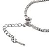Brass Pave Clear Cubic Zirconia Tennis Necklace Making KK-B189-04P-3