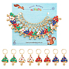 16Pcs 4 Color Alloy Enamel Mushroom Charms Locking Stitch Markers AJEW-PH01455-1