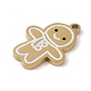 Christmas Theme Ion Plating(IP) 304 Stainless Steel Enamel Pendants STAS-Z083-07G-01-2