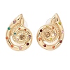 Alloy Cubic Zirconia Stud Earrings EJEW-M092-03G-4