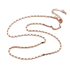 Brass Oval Link Chain Necklaces for Women NJEW-D302-26RG-4