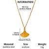 Ocean Brass Rhinestone Pendant 304 Stainless Steel Chain Necklaces for Women WG20590-03-2