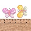 Transparent Resin & Paillette Pendants RE-CBAFA44-01-3