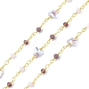 Butterfly & Round Glass Beaded Chains CHS-P016-38G-07-1