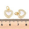 Valentine's Day Brass Micro Pave Clear Cubic Zirconia Pendants ZIRC-F148-12D-G-3
