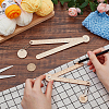 Wooden Knitted Stackable Wire Gauge Ruler Set HJEW-FG00010-3