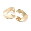 Brass C-Shaped Stud Earrings EJEW-P294-01G-2