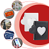 CRASPIRE 2 Sets 2 Colors 3 Inch PVC Mini Heart Hollow Photocard Holder Book AJEW-CP0005-83-5