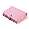 Portable PU Leather Earring Holder Foldable Book LBOX-H001-02-3