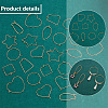 36pcs 9 style Brass Hoop Earring Findings KK-PH0005-99-4