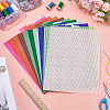 10Pcs 10 Colors Plastic Canvas Sheets for Embroidery DIY-AR0004-72-4