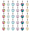 30Pcs 6 Colors Electroplated Glass European Dangle Charms PALLOY-PH01830-6