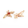 Rack Plating Brass Micro Pave Clear Cubic Zirconia Pendants X-KK-T060-66C-RS-3