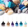 12Pcs 6 Styles Nylon Thread Tassel Big Pendant Decorations FIND-TA0009-18-1