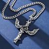 Tibetan Style Zinc Alloy Viking Pendant Necklaces NJEW-Z062-01AS-04-2