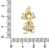 Brass Micro Pave Cubic Zirconia Pendants ZIRC-I356-35G-3