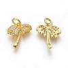 Brass Micro Pave Cubic Zirconia Charms ZIRC-J021-04G-RS-2