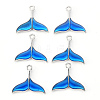 Platinum Alloy Enamel Pendants ENAM-R136-32-1