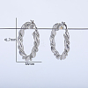 Circular Twisted Brass Hoop Earrings RP9346-4