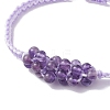 Natural Amethyst Beaded Braided Bead Bracelets BJEW-MZ00253-03-3