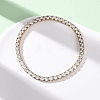 304 Stainless Steel with Clear Cubic Zirconia Link Chain Bracelets for Women BJEW-G754-02G-2