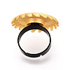 Adjustable Alloy & Iron Bezel Cup Ring Base with Rotatable Tray MAK-T012-11G-3