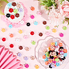 200Pcs Spray Paint Opaque Acrylic Beads OACR-DR0001-02-4