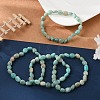 Natural Amazonite Bead Stretch Bracelets BJEW-K213-06-1