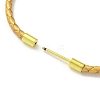 3MM Braided Round Imitation Leather Cord Bracelet Making MAK-S075-01G-P-3