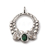 Brass Micro Pave Cubic Zirconia Pendants KK-P308-77P-1