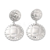 Non-Tarnish 304 Stainless Steel Dangle Stud Earrings EJEW-H115-35P-1