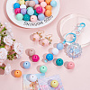 56Pcs 14 Colors Opaque Acrylic Beads MACR-SC0001-37-3