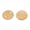 Spray Painted Natural Capiz Shell Connector Charms SSHEL-N039-03E-2