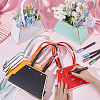 12Pcs 6 Colors Trapezoid Paper Flower Storage Bags with Handle ABAG-NB0001-96-3