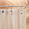 12Pcs 12 Color Iron Shower Bathroom Curtain Rings HJEW-AB00221-5