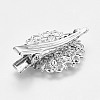 Rack Plating Hair Accessories Iron Alligator Hair Clip Findings MAK-WH0002-01P-2