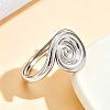 304 Stainless Steel Cuff Open Rings WG61C7D-01-1