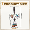 1Pc Wire Wrapped Chips Natural Gemstone Big Pendant Decorations HJEW-LP0002-91-2