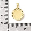 Brass Clear Cubic Zirconia Pendants KK-B187-01G-03A-3