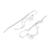 925 Sterling Silver Flower Ear Threads EJEW-P296-20P-2