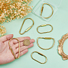 6Pcs 3 Styles Brass Screw Clasps FIND-DC0008-01-3