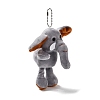 Cartoon PP Cotton Plush Simulation Soft Stuffed Animal Toy Elephant Pendants Decorations HJEW-K043-05-3