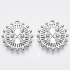 Brass Micro Pave Cubic Zirconia Pendants KK-R130-002-NF-1