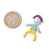 Glass Seed Bead with Glass Pearl Round Bead People Pendants PALLOY-MZ00643-2