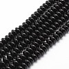 Natural Black Onyx Beads Strands G-P161-20-6x4mm-1