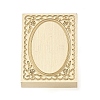 Rectangle Flower Frame Brass Stamp Heads LS-AJEW-M037-04G-03-2
