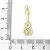 Brass Micro Pave Clear Cubic Zirconia Pendants KK-D289-01G-07-3