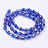 Electroplate Glass Beads Strands EGLA-D015-15x10mm-13-1