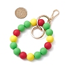 Silicone Beaded Bracelet Keychain Handmade DIY Pendant KEYC-JKC00853-3